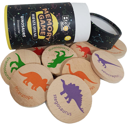 bee smart Wooden Memory Game - Matching Memory Game for Kids 3 and Up, 16Pcs | Educational Toy for Preschool Toddlers Board Games (Robots)