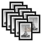 upsimples 5x7 Picture Frame Set of 10, Display Pictures 4x6 with Mat or 5x7 Without, Multi Photo Frames Collage for Wall or Tabletop Display, Black