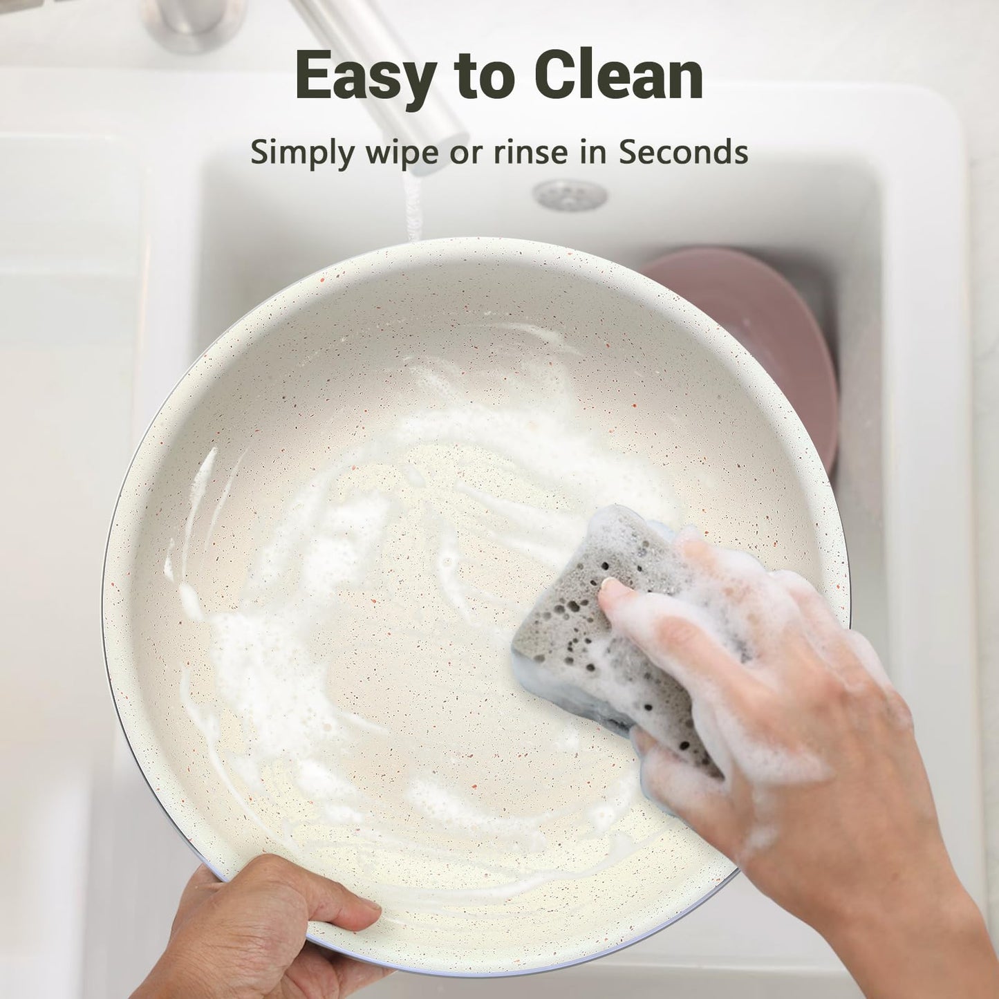 M MELENTA Pots and Pans Set Non Stick, 8pcs Granite Cookware Set, Detachable Handle Pots and Pans, Nonstick Induction Cookware with Removable Handle, Oven Safe RV Cooking Set, Green