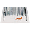 Fox Placemats Set of 4, Winter Forest Landscape Fox Bird Placemats Heat Resistant for Dining Table Non-Slip 18x12 Inches