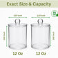 Acrylic Qtip Holder Bathroom Set, 2 Pack Bathroom Containers with Lids, Clear Plastic Apothecary Jars, Q Tip Holder Bathroom Set, Cotton Swab Holder, Cotton Ball Holder, Pads and Floss Picks
