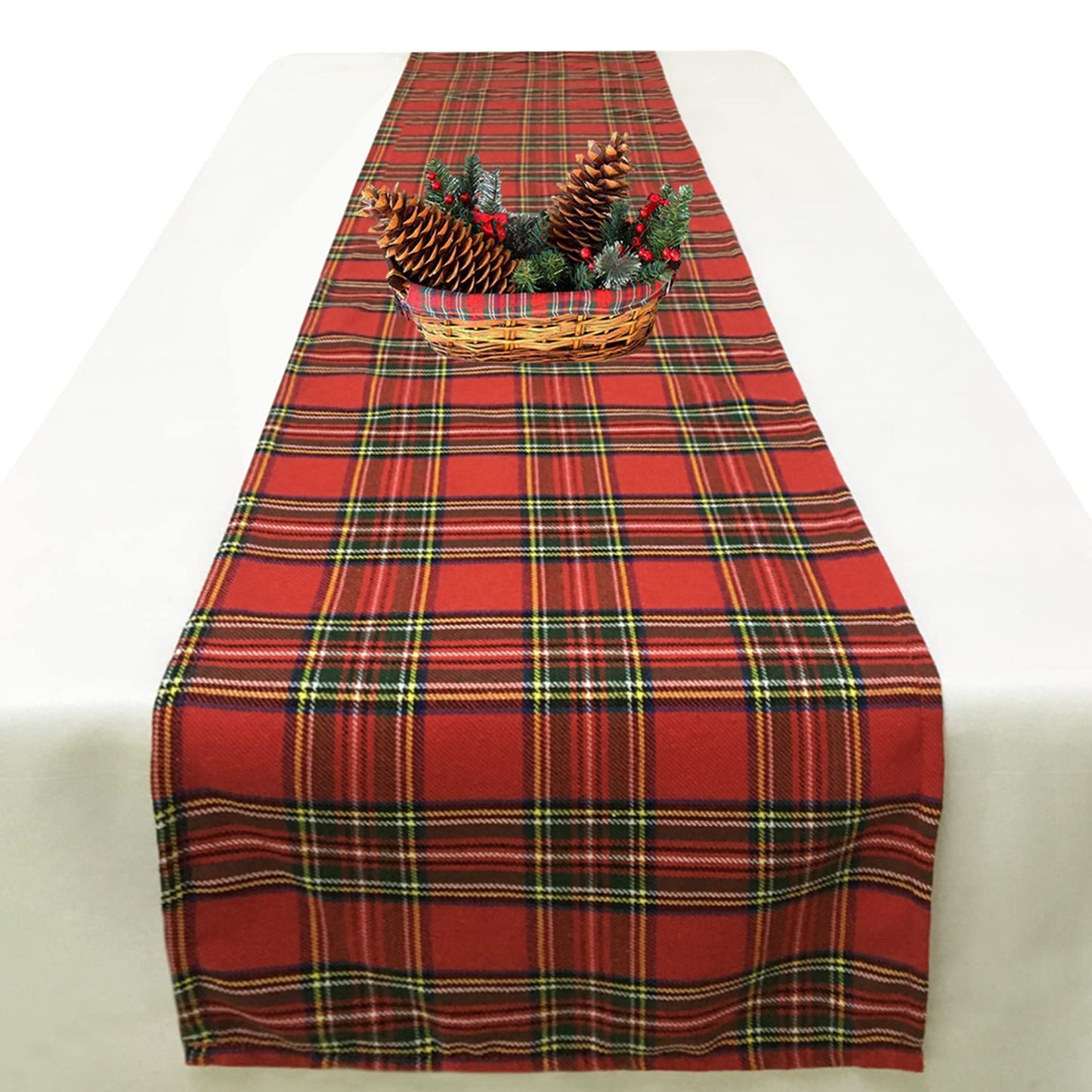 Tartan Plaid Table Runner for Home Kitchen Dinner Party Holiday Christmas Table Decorations - Scottish Christmas Table Runners 72 Inch