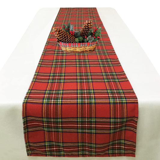 Tartan Plaid Table Runner for Home Kitchen Dinner Party Holiday Christmas Table Decorations - Scottish Christmas Table Runners 72 Inch