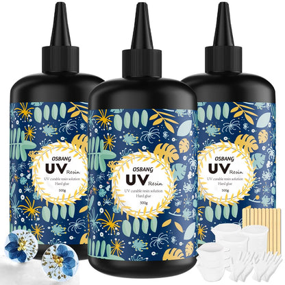 Crystal Clear Hard UV Resin Upgraded Formula Ultraviolet Fast Curing for Jewelry Making Craft Decoration, Hard Transparent Glue Solar Cure Sunlight Activated Resin (100g)