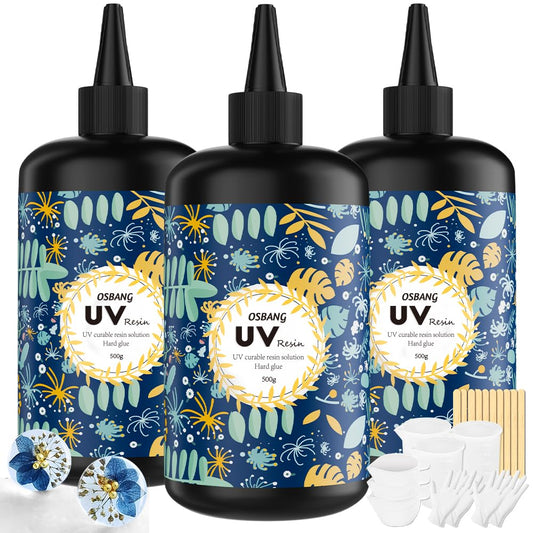 Crystal Clear Hard UV Resin Upgraded Formula Ultraviolet Fast Curing for Jewelry Making Craft Decoration, Hard Transparent Glue Solar Cure Sunlight Activated Resin (100g)