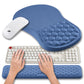 Hokafenle 2 in 1 Ergonomic Mouse Pad Wrist Support & Wrist Rest for Computer Keyboard Set, with Relieve Carpal Tunnel Pain Massage Bulge and Full Memory Gel Design (2In1 Set, Dark Purple)