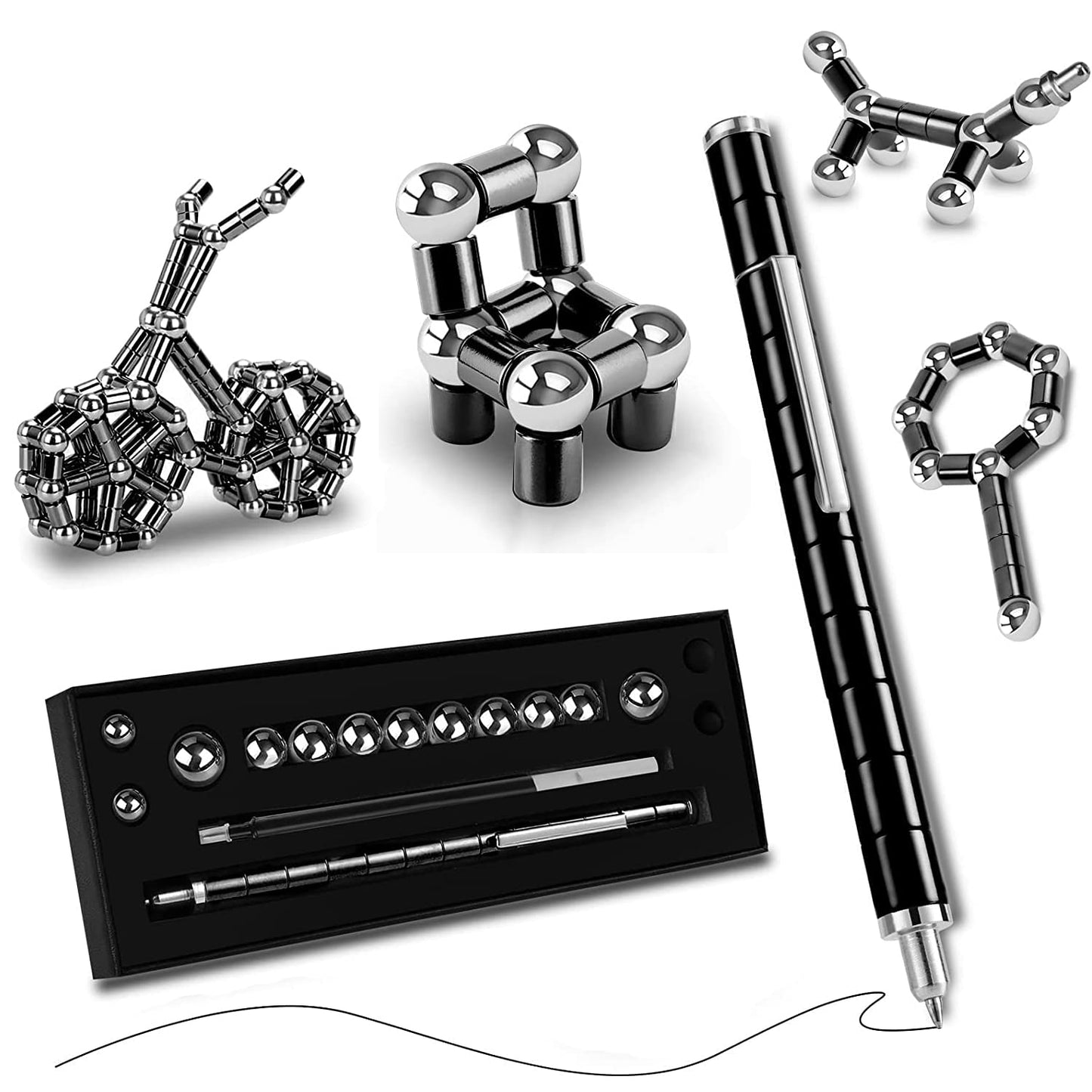 Magnetic Pen, Fidget Pen, Decompression Magnetic Toy Pen, Gift for Teenage Boys, Best Gift for 8-12 Years Old, Novelty Toy Gift for Kids or Friends (A01)