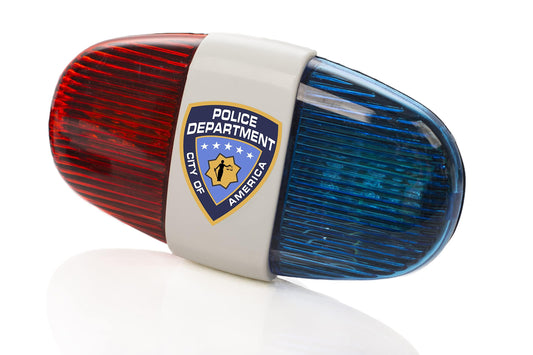 Kids Tech Bike LED Light - Police Sound Light Electronic Horn - Bicycle Siren, 5 LED Light 4 Sounds Trumpet, Warning Safety Light, Waterproof Bicycle Lights Accessories, (Batteries Not Included)