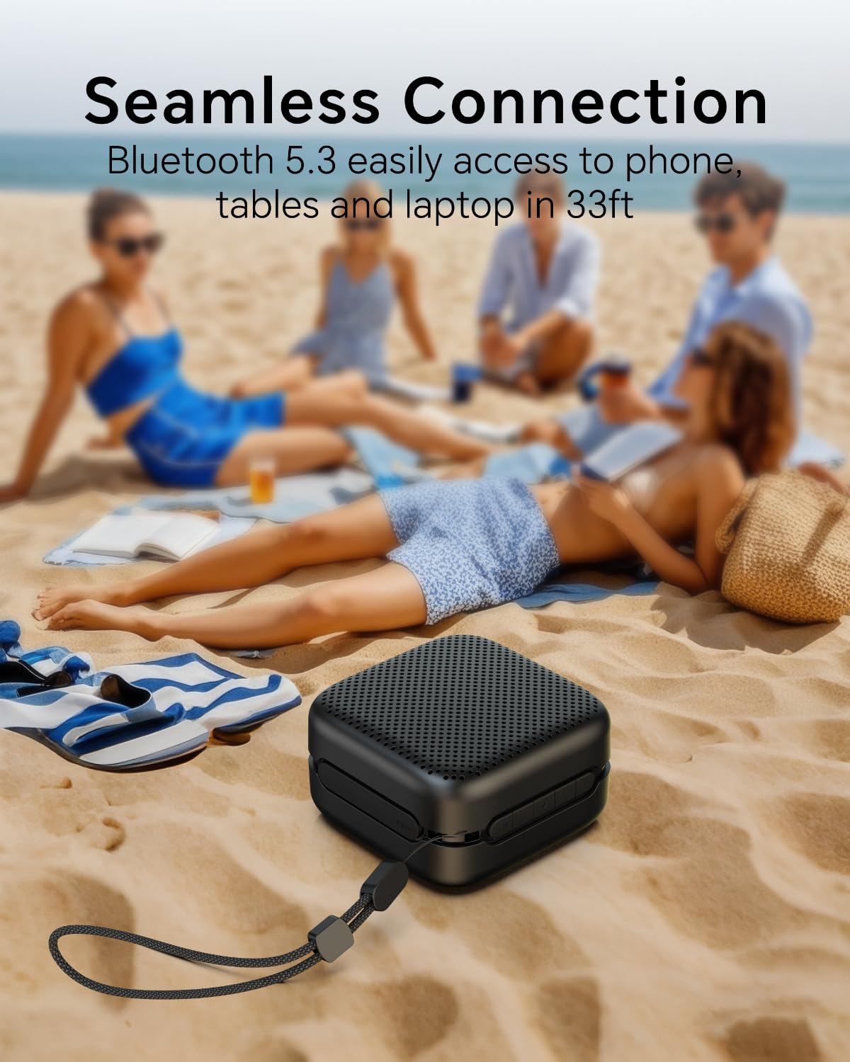 Uakinat Bluetooth Speakers,Portable Wireless Speaker with 5W Stereo HD Sound,Bluetooth 5.3, Handsfree, Up to 15H Playtime,Speaker for Office, Home, Outdoor, Travel-Upgraded