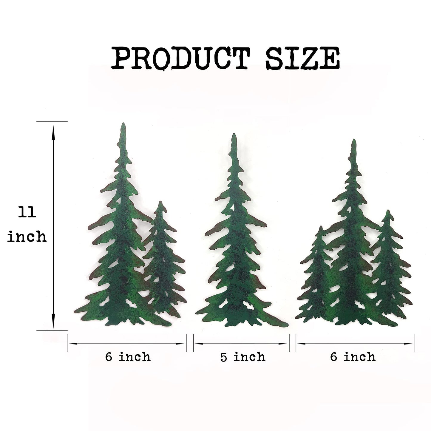 J-Fly Pine Decoration Pine Metal Wall Art Outdoor Metal Wall Art Tree Wall Art Christmas Home Metal Art For Living Room Bedroom Bathroom Kitchen Porch Christmas Wall Decor 11 Inch