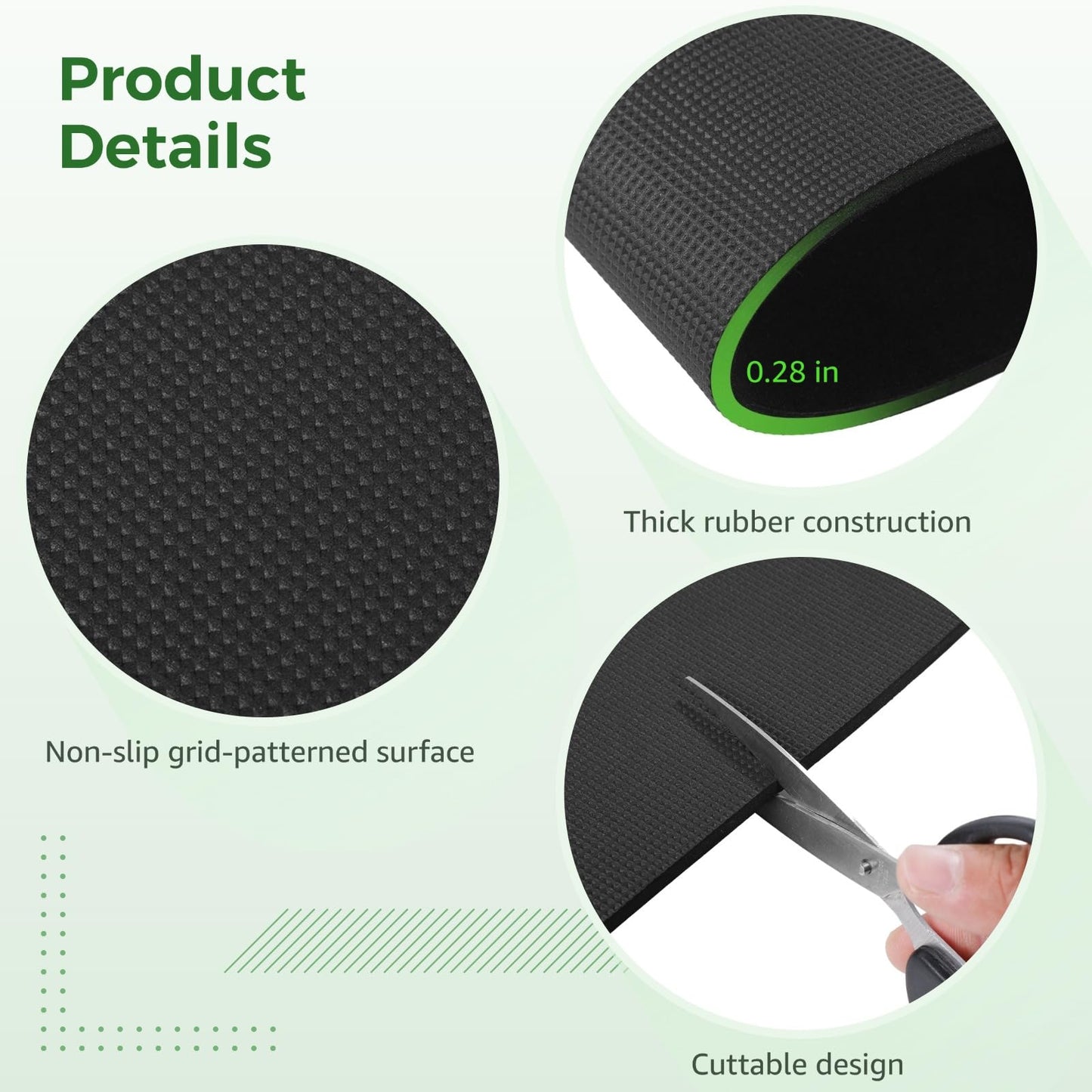 4 Pcs Anti-Slip Furniture Pads, Non-Slip Furniture Rail Pads for Recliners, Non-Skid Furniture Gripper Pads, Rubber Chair Floor Protectors for Hardwood Floors, Sofas, Couches, Chairs