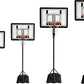 SKLZ Pro Mini Hoop Outdoor Basketball System with Adjustable-Height Pole and 7-Inch Ball, HP08-000