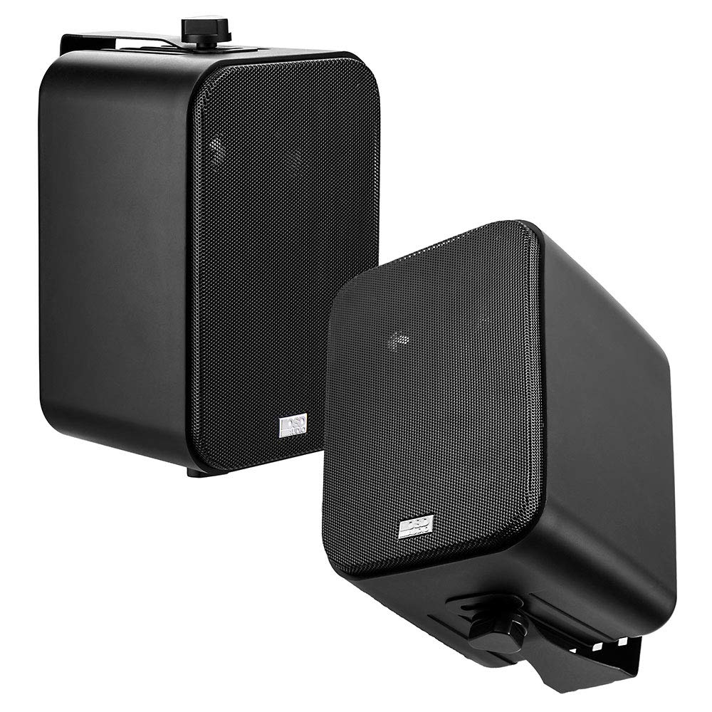 OSD 4" Outdoor Patio Speaker Pair 80W, IP54 Weather Resistant, Aluminum Grilles Black AP450