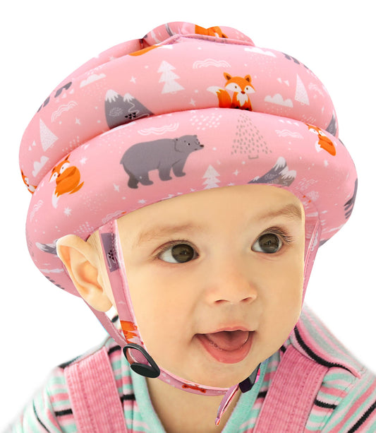 Baby Head Protector - Baby Helmet for Crawling Walking Running - No Bumps and Soft Cushion - Adjustable Protective Cap Infant Baby Safety Headguard - Toddler Helmets 6-12 Months 1-2 Years Old