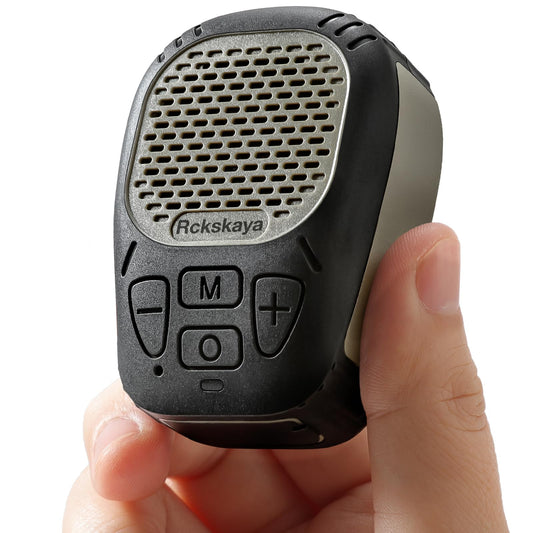 Rckskaya Clip On Bluetooth Speaker, Portable Speaker Wearable Wireless, Mini Bluetooth Speakers Up to 30H Battery Life, Support TF Card, Hands-Free Music/Calls (Non Magnetic) (Army Green)