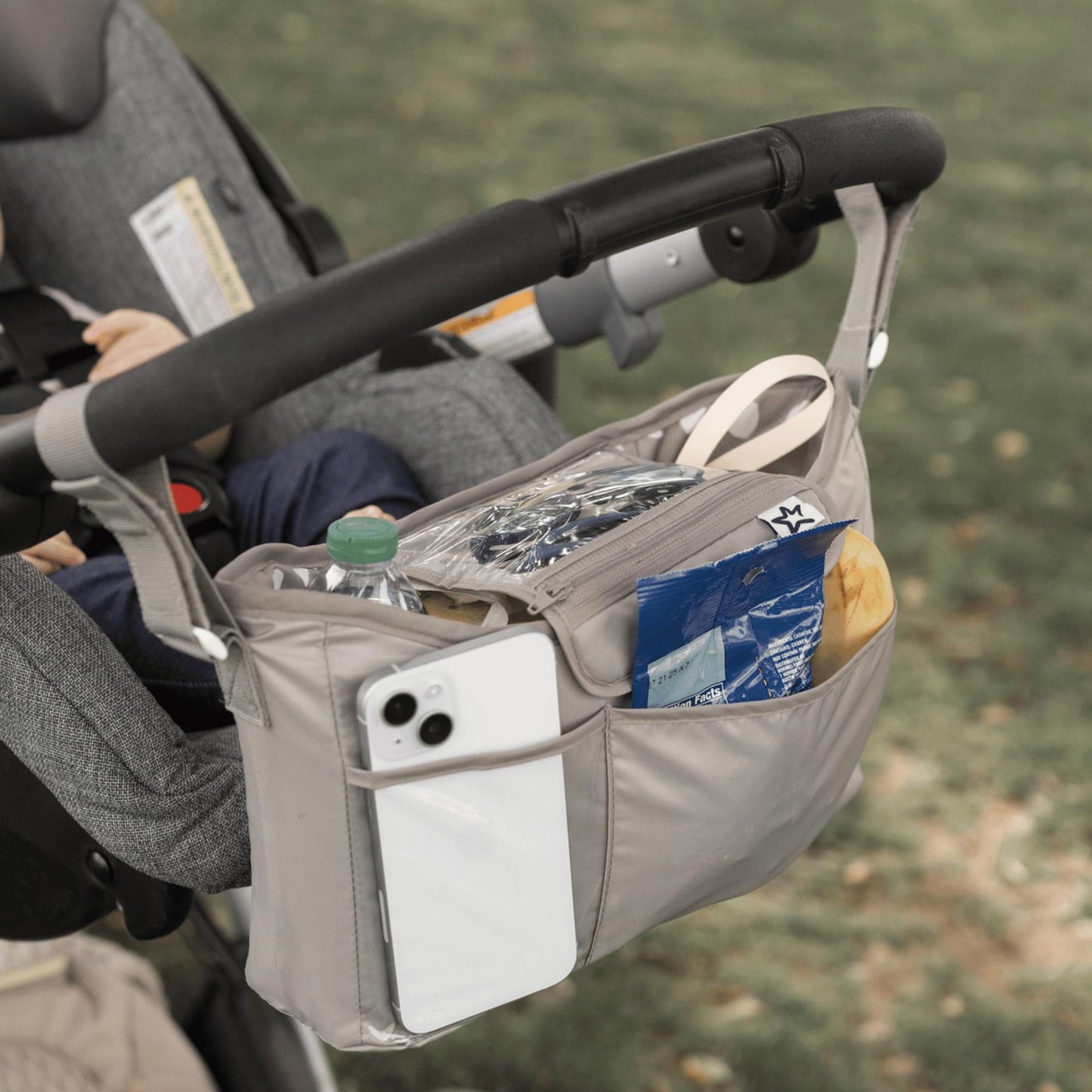 Tiny Twinkle Universal Stroller Organizer with Adjustable Strap - Waterproof Stroller Caddy Fits Baby Jogger, Nuna, Graco, Donna and Bugaboo Strollers (Luna）