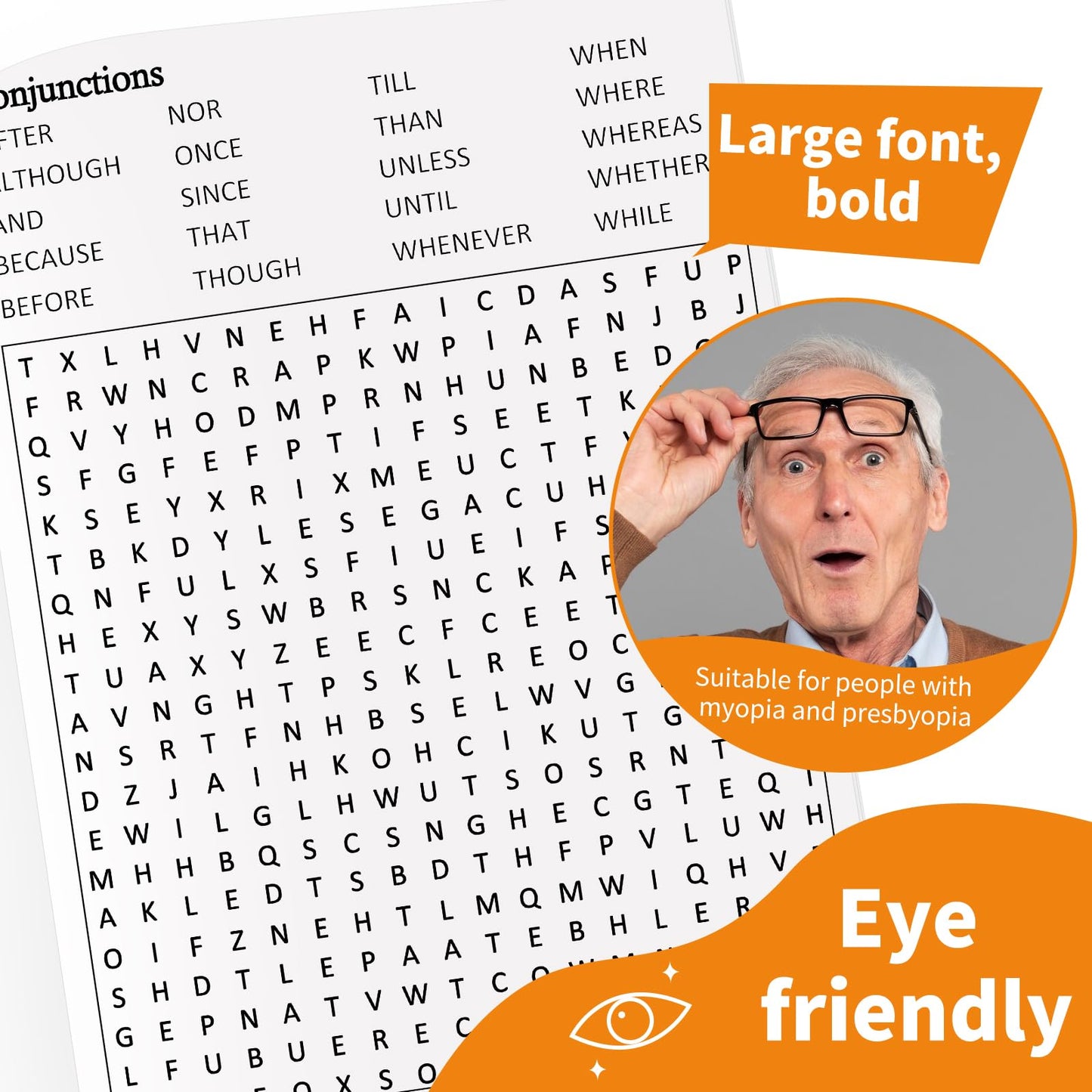 Kalysky Large Print 6000+ Words Word Search Puzzle Books, Set of 6 Full Size, Brain Games, Activity Book for Adults, Teens and Seniors