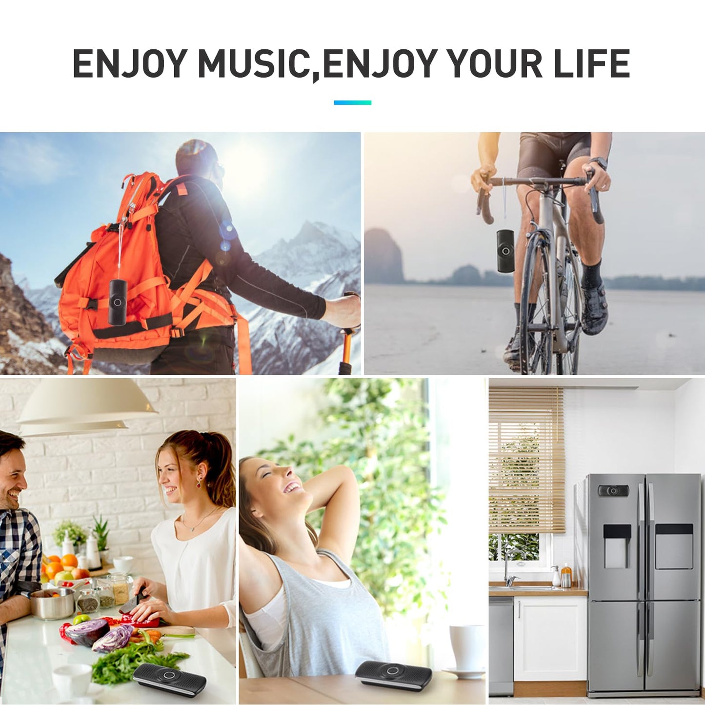 AGPTEK Car Speaker with Bluetooth 5.0, Hands Free Phone Kit for Calls, GPS & Music with TF Card Slot, Motion Auto On, Siri Google Assistant Support Wireless Car Visor Clip Speakerphone