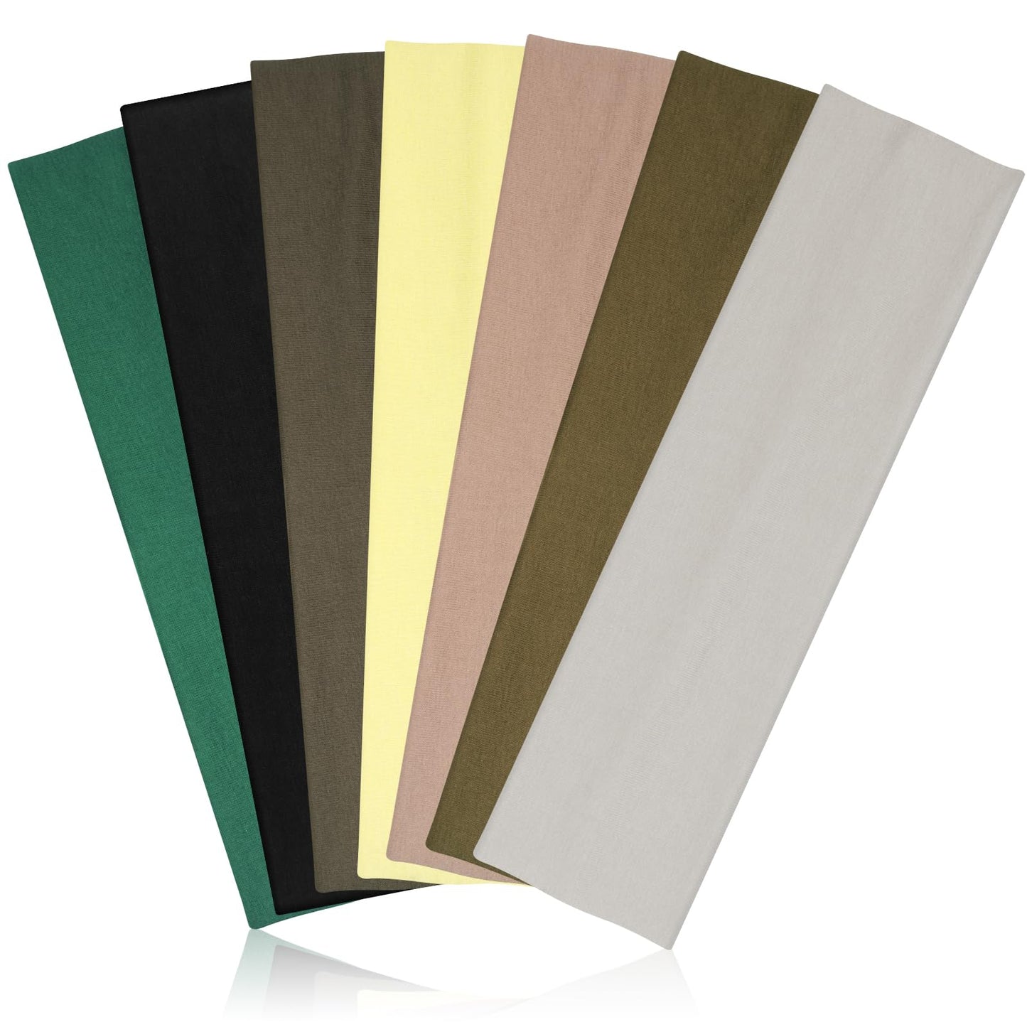 Headbands for Women Non Slip - 7PCS Fashion Sports Hair Bands for Women's Hair, Soft Cotton Cloth Stretchy Headbands for Women for Workout Yoga Running