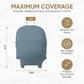 MOZAH Baby Multi-Use Cover: 9-in-1 Car Seat & More Covers - Nursing, Shopping Cart, High Chair - Blue Mirage