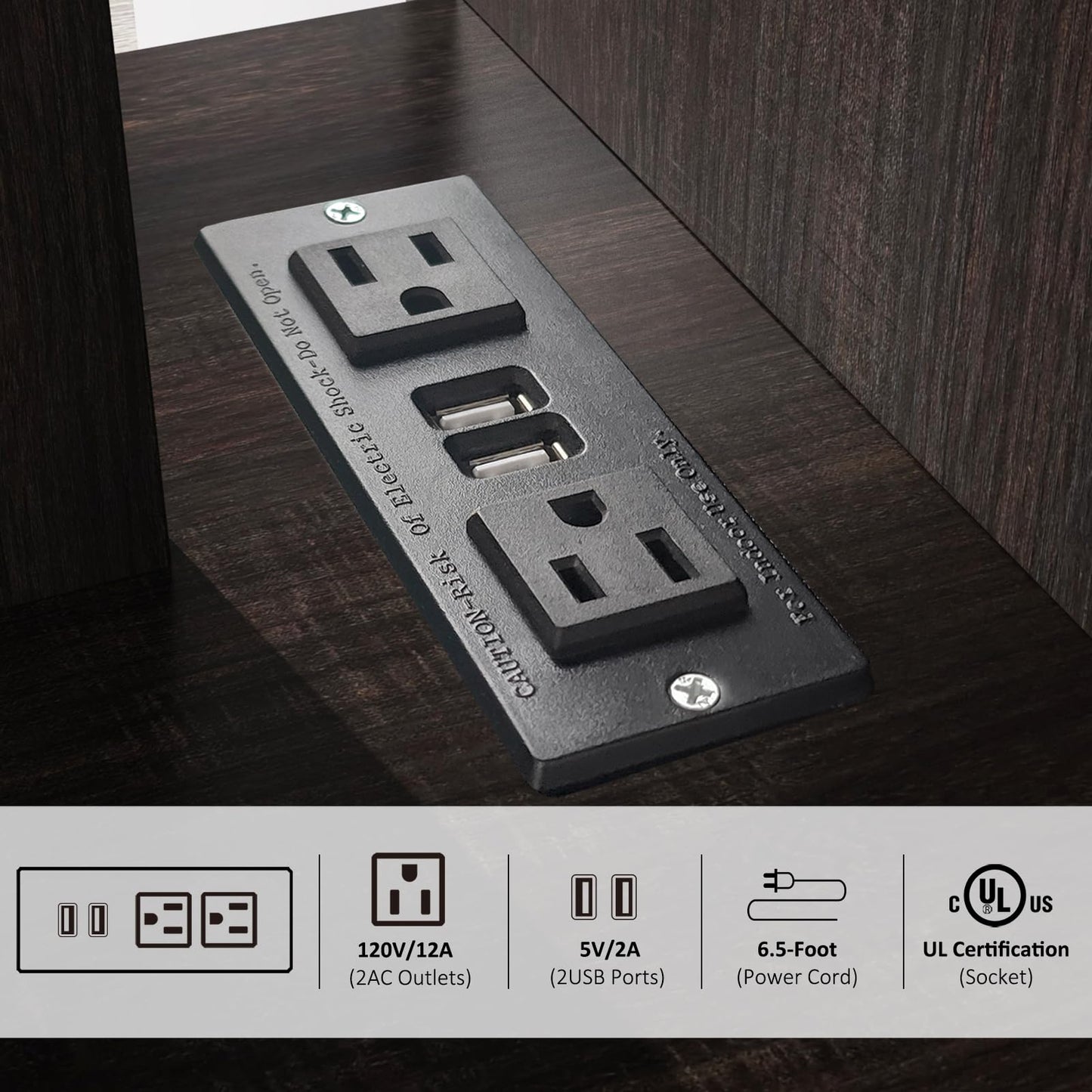 BHAODEAL 1 Pack Night Stand with Charging Station, Bedside Table for Couch, USB Ports and Outlet, Side/End Table with 3-Layer Storage Shelves for Small Spaces, Living Room, Bedroom, Bedside (Brown)