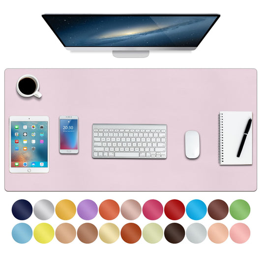 Boutilon Leather Desk Pad 30" x14",Non-Slip Mouse Pad,Office Desk Mat,Waterprooft PU Leather Desk Blotter,Desk Pad Protector,Desk Writing Pad for Home Office Decor (M-Black)