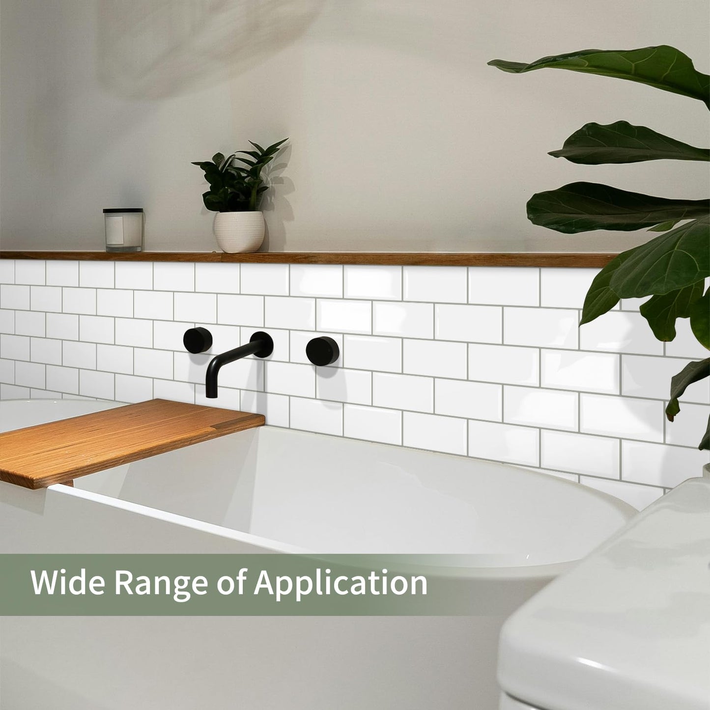 10 Sheet Thicker Subway Tiles White Peel and Stick Backsplash,12.6"x10.6" Self Adhesive Wall Tile Stick on Splashback for Kitchen and Bathroom