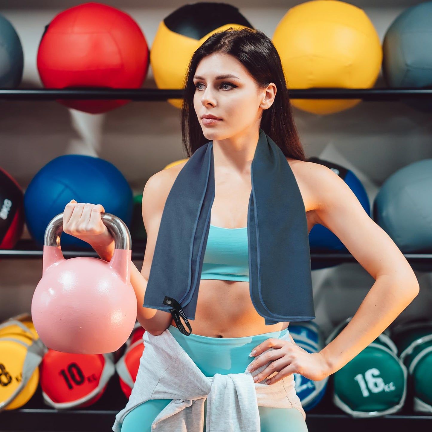 BOGI Microfiber Travel Sports Towel-Quick Dry Towel, Soft Lightweight Microfiber Camping Towel Absorbent Compact Travel Towel for Camping Gym Beach Bath Yoga Swimming Backpacking (M:40''x20''-Nblue)