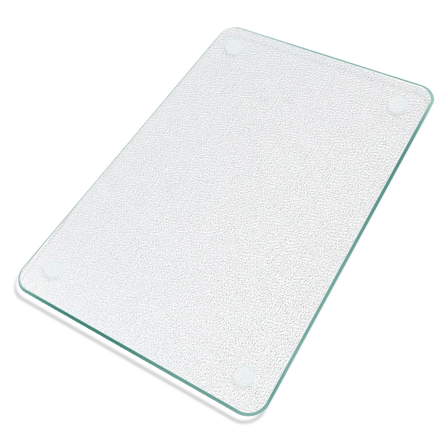 KimiDitt Tempered Glass Cutting Board, 8x12" Glass Cutting Board for Kitchen Counter,Small Size Frosted,with Non-Slip Feet, Scratch Resistant,Heat Resistant