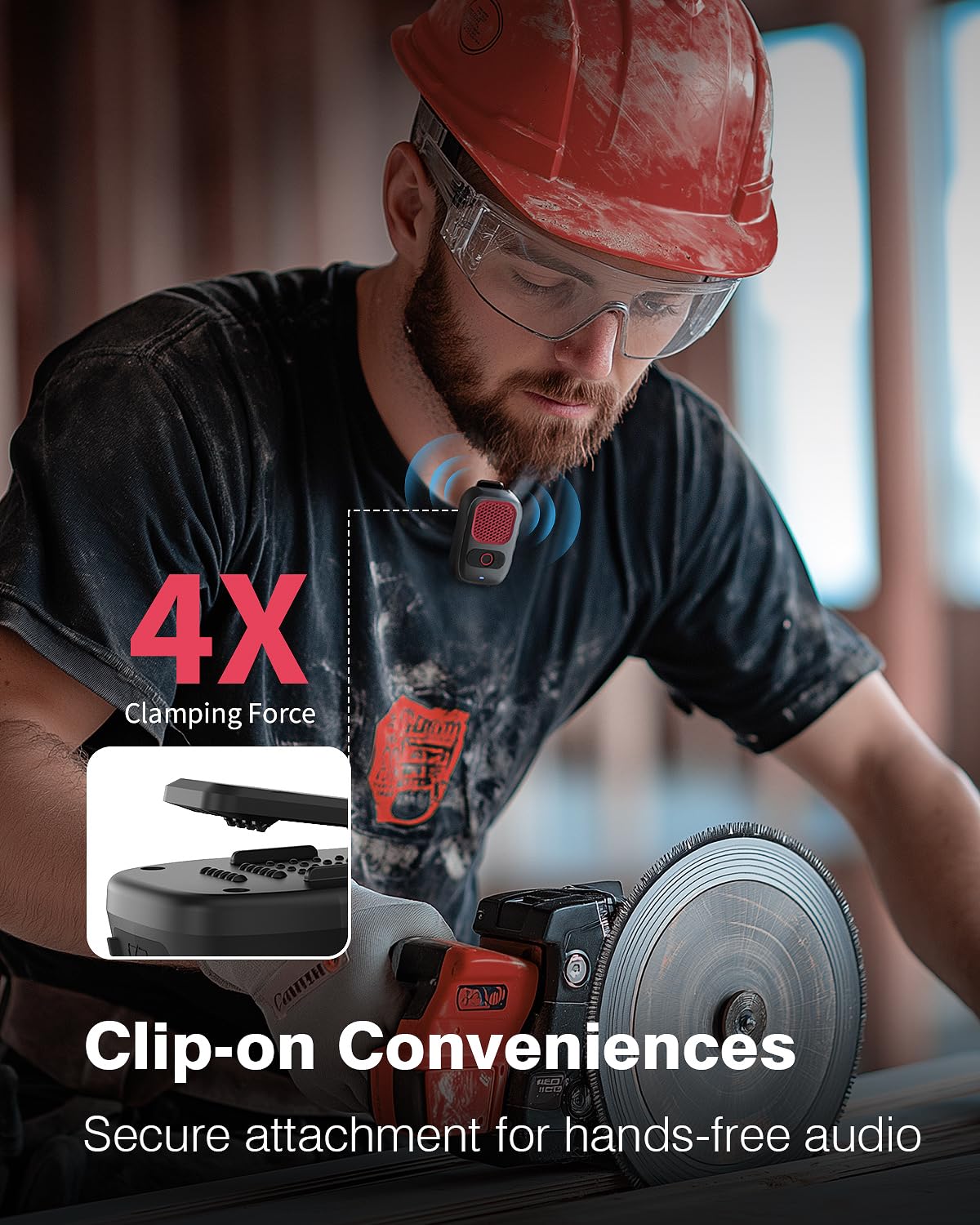 Qozybuds Wearable Bluetooth 5.4 Speaker with Up to 30 Hours Battery Life, Clip-On Speaker, IPX6 Wateproof, Built-in Noise Cancelling Mic for Crystal Clear Calls Premium Audio