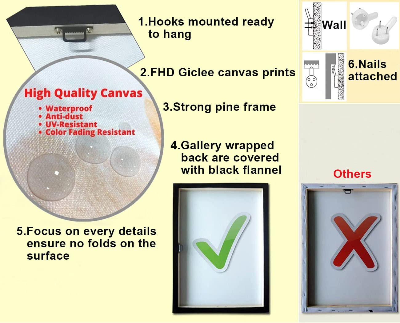 Biufo Seascape Wall Art Canvas Prints Sunrise at Sea Painting Picture Beach Ocean Artwork for Office Bedroom Living Room Wall Decor (Large)