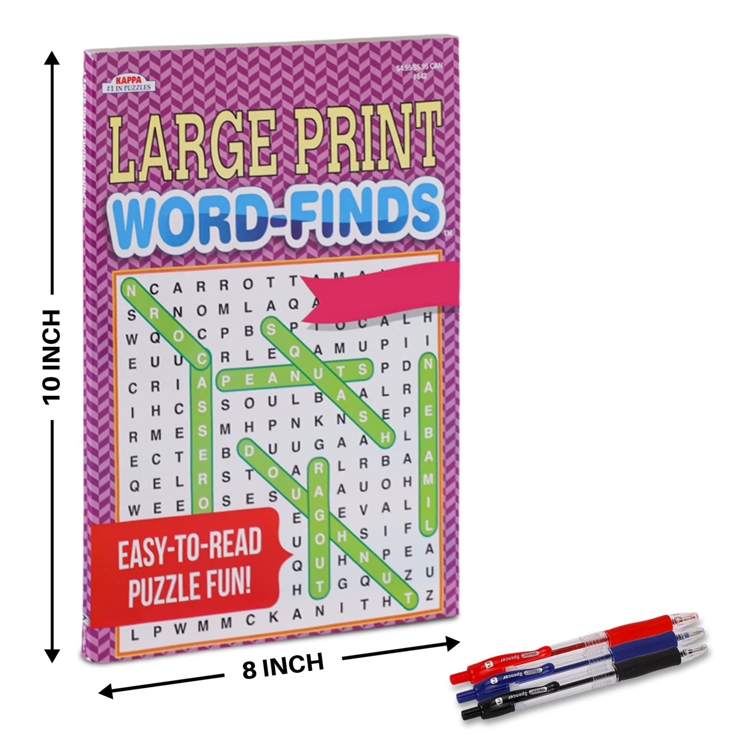 12-Pack 1000+ Large WordSearch Puzzle Books for Adults, Aging Seniors Brain Stimulation Giant Print Words Activity Books (Variety Pack Bulk), Paperback - 8x10