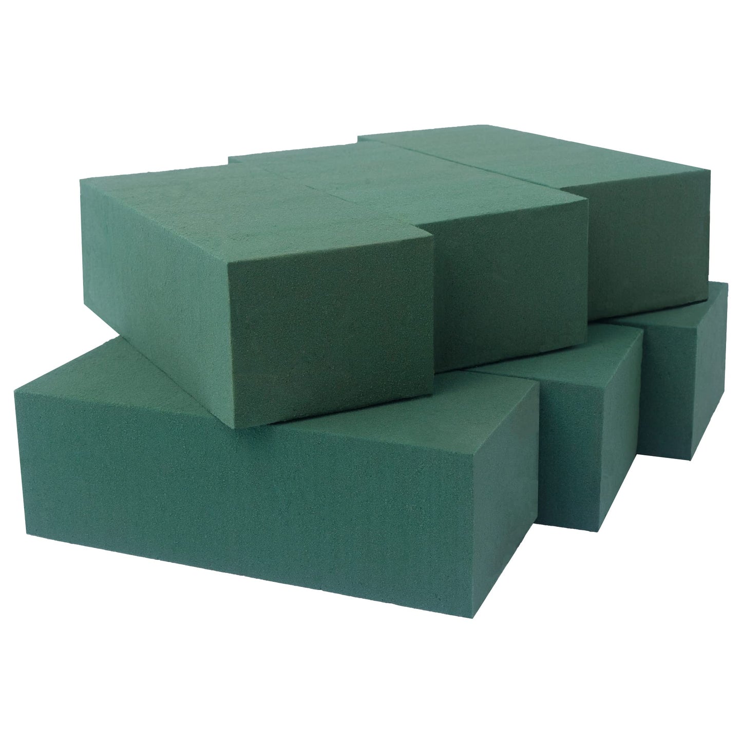 Pack of 6 Dry and Wet Floral Foam Blocks for Fresh and Artificial Flowers, Each (7.8” L x 3.5” W x 2.4” H), for Wedding, Birthdays, Home, Office, and Garden Decorations