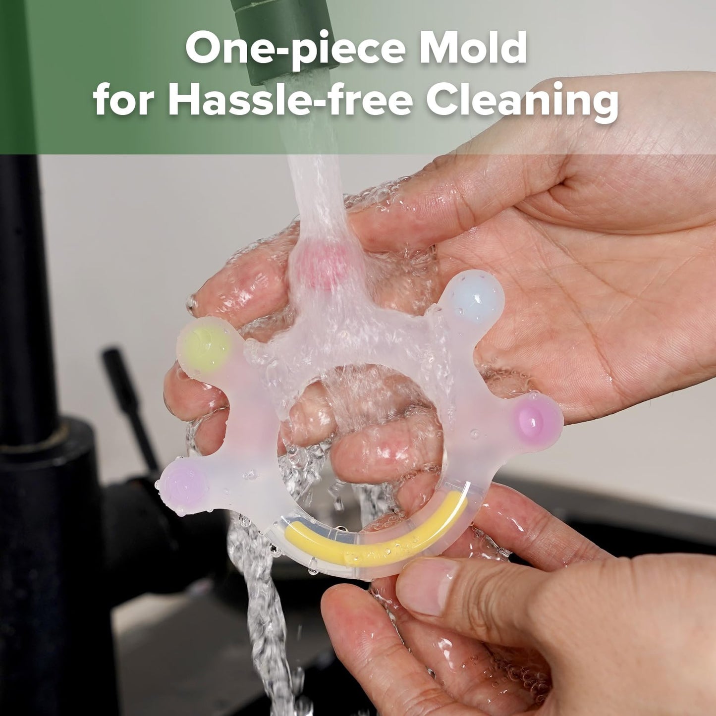 Haakaa Silicone Palm Teether, Baby Teething Toys, Food Grade Silicone Teethers for Babies 0-6 Months/6-12 Months, BPA Free Teething Relief Baby Chew Toys