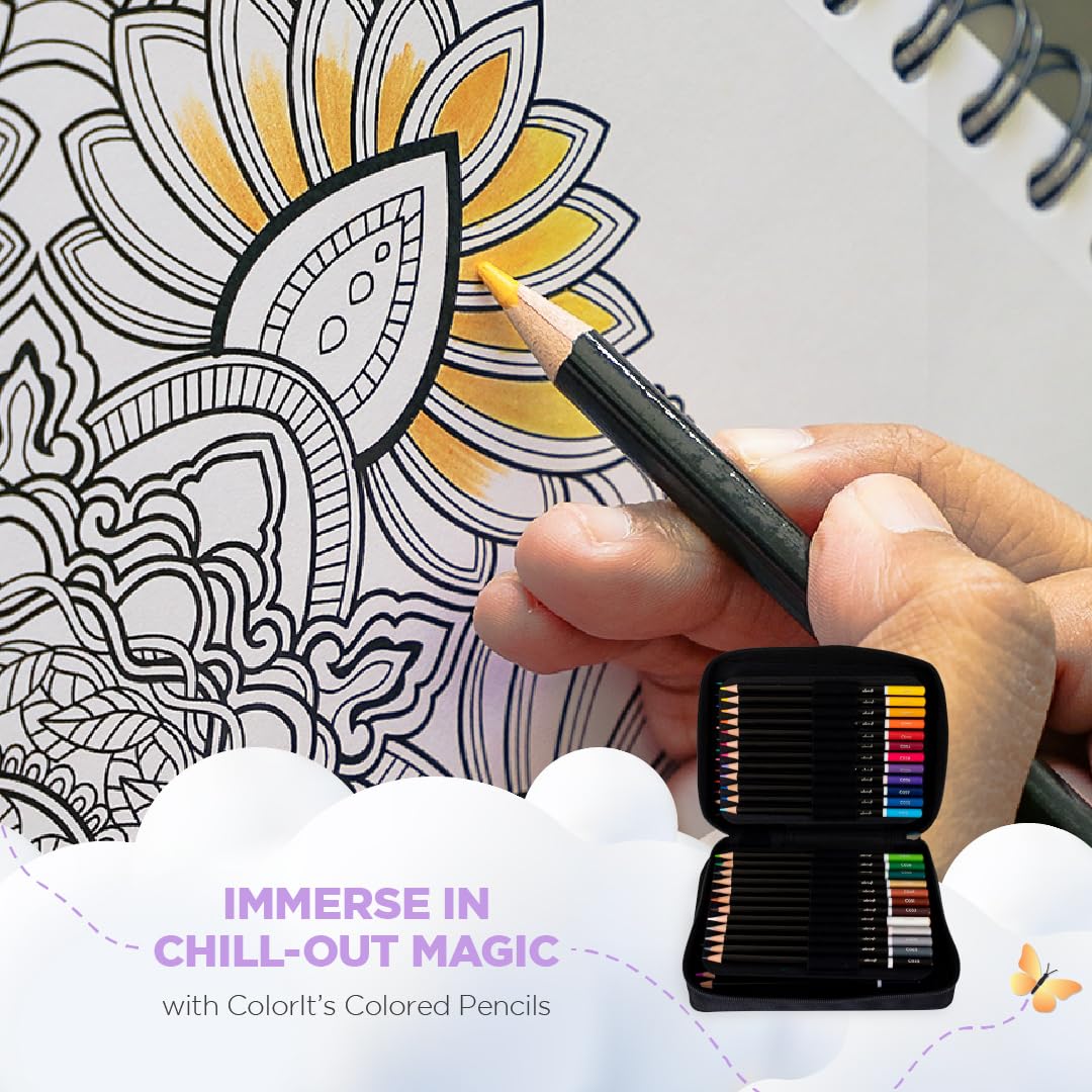 Mandalas II Adult Coloring Book - Features 50 Original Hand Drawn Designs Printed on Artist Quality Paper, Hardback Covers, Spiral Binding, Perforated Pages, Bonus Blotter