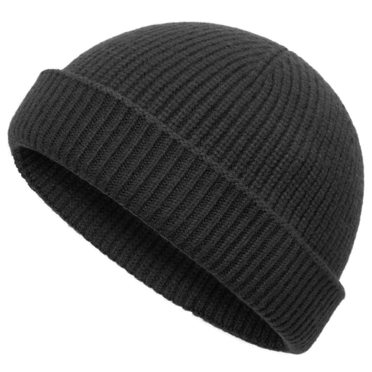 vidsel Thin Wool Fisherman Beanie Hat for Men Women Fall Winter,Short Knit Cuffed Fashion Trawler Skull Cap,Watch Cap