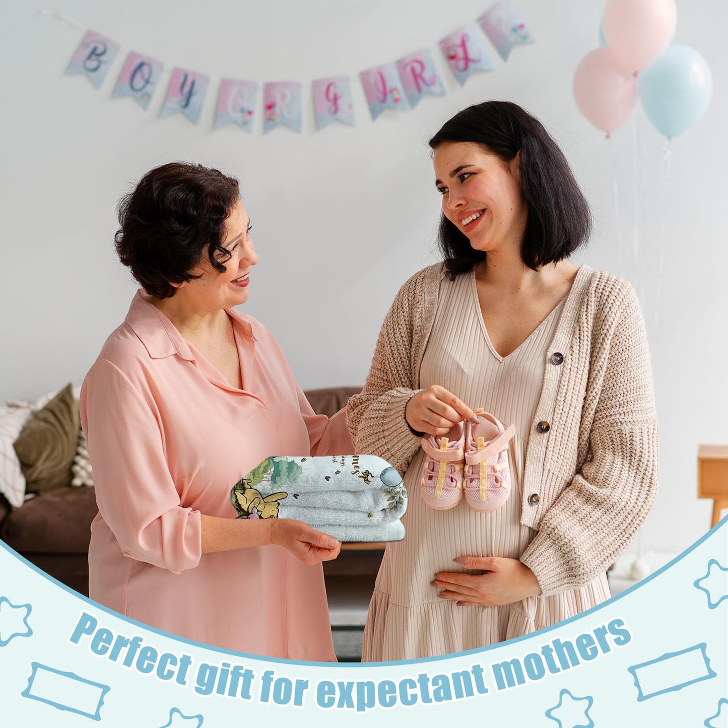 Guawubiang Winnie Milestone Blanket for Baby Boy, The Pooh Babies Monthly Milestone Blanket Gift, Baby Growth Photo Blankets with Photo Tools, Perfect for Baby Shower Birthday Party