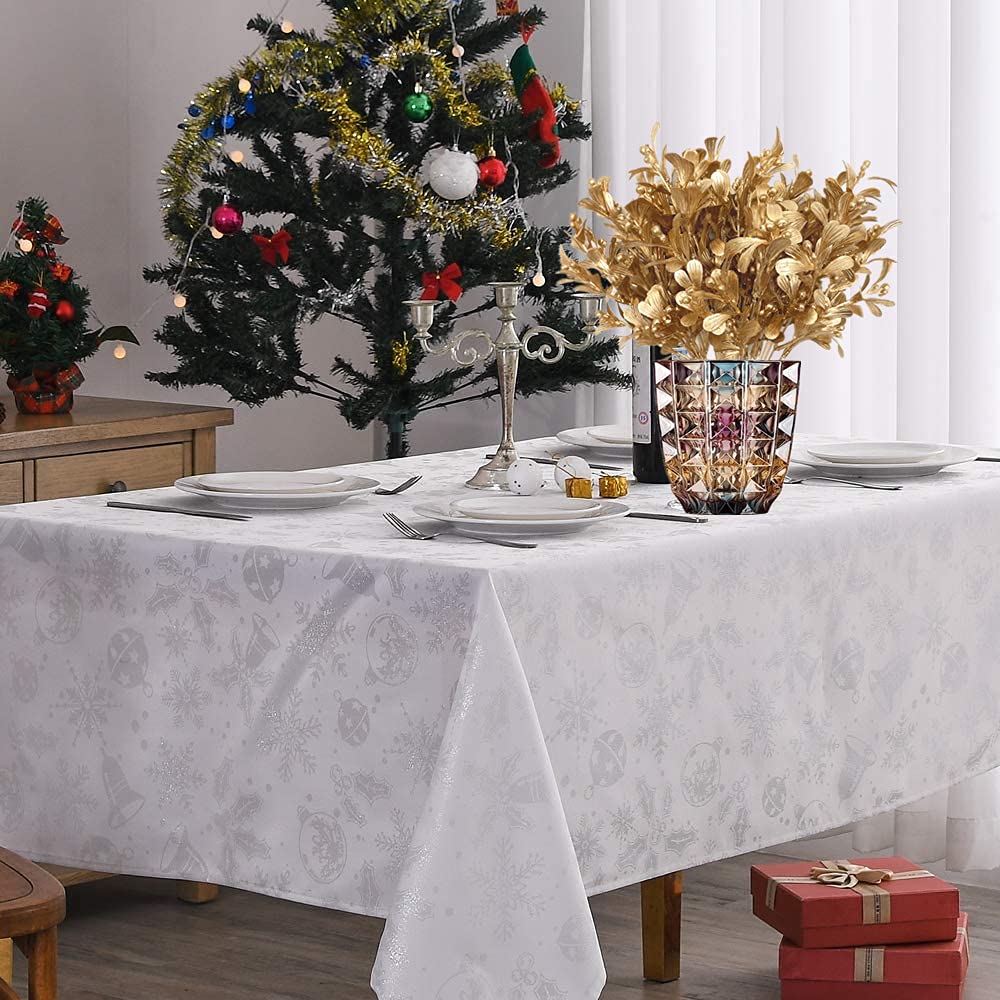 PASYOU Fake Plants Christmas Decorations, Golden Artificial Flowers Plastic Grass Shrubs Leaves Indoor Outdoor Home Garden Party Hotel Verandah Wedding Event Bouquet Faux DIY Decor - Gold 4 Pack