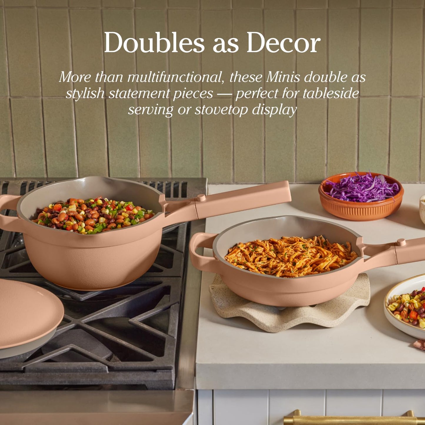 Our Place Mini Home Cook Duo - 8.5" Always Pan & Small Perfect Pot Bundle | Multi-Functional Cookware Set Replaces 18 Pieces | Char