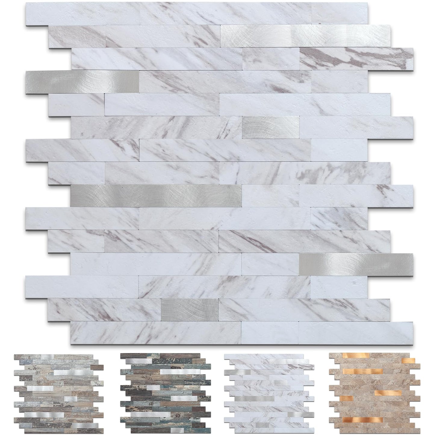 Midcard 10 Sheet Peel and Stick Backsplash Tile, Stick on Tiles for Backsplash Kitchen, Bathroom, Laundry Room, Camper, Fireplace.