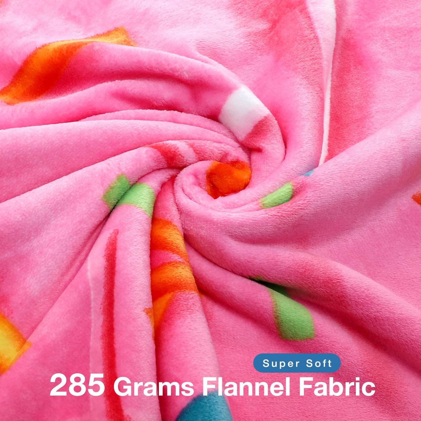 Cute Throw Blanket Soft Blanket Flannel All-Season Couch Cozy Travel Blankets and Throws, Warm Plush Blanket for Daughter Adults Students Teen (Donut, 60 Inch)