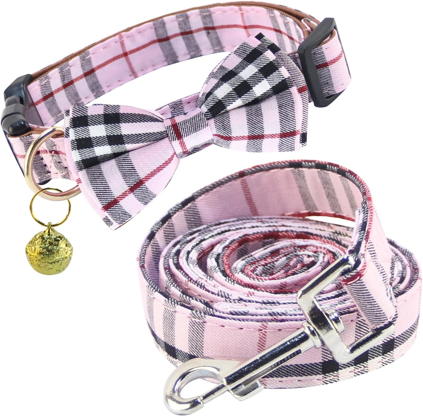 Yizepet Dog Collar with Bow Tie- Adjustable pet Collar for Dogs with Metal snap Fastener Collar, Stylish Pattern for Small Medium or Large Boy and Girl Dog and Cat