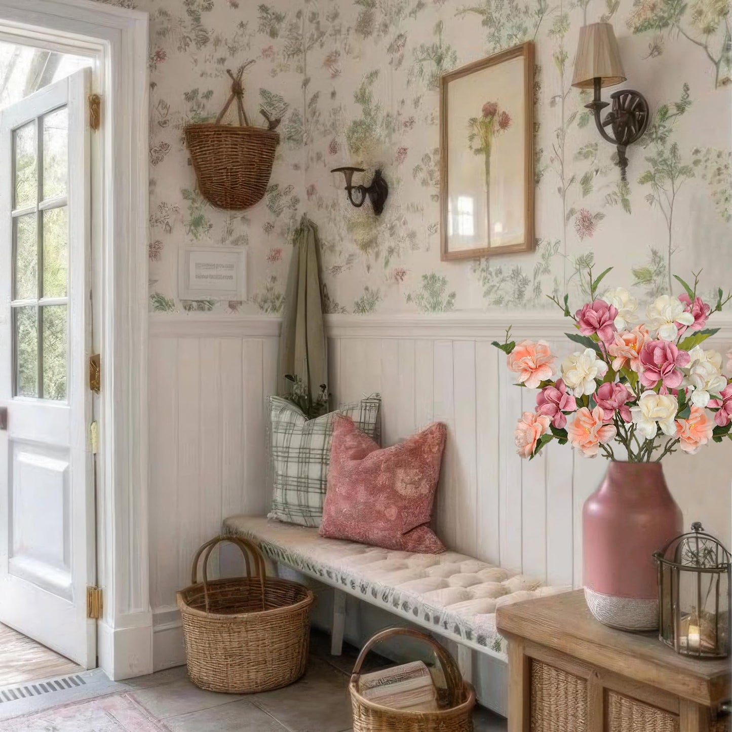 CISDUEO 3 Pcs Silk Peonies Artificial Flowers Long Stem Artificial Peonies Bouquet Faux Flowers Bulk with Stems for Vase Floral Arrangements Table Centerpieces Wedding Party Farmhouse Decoration