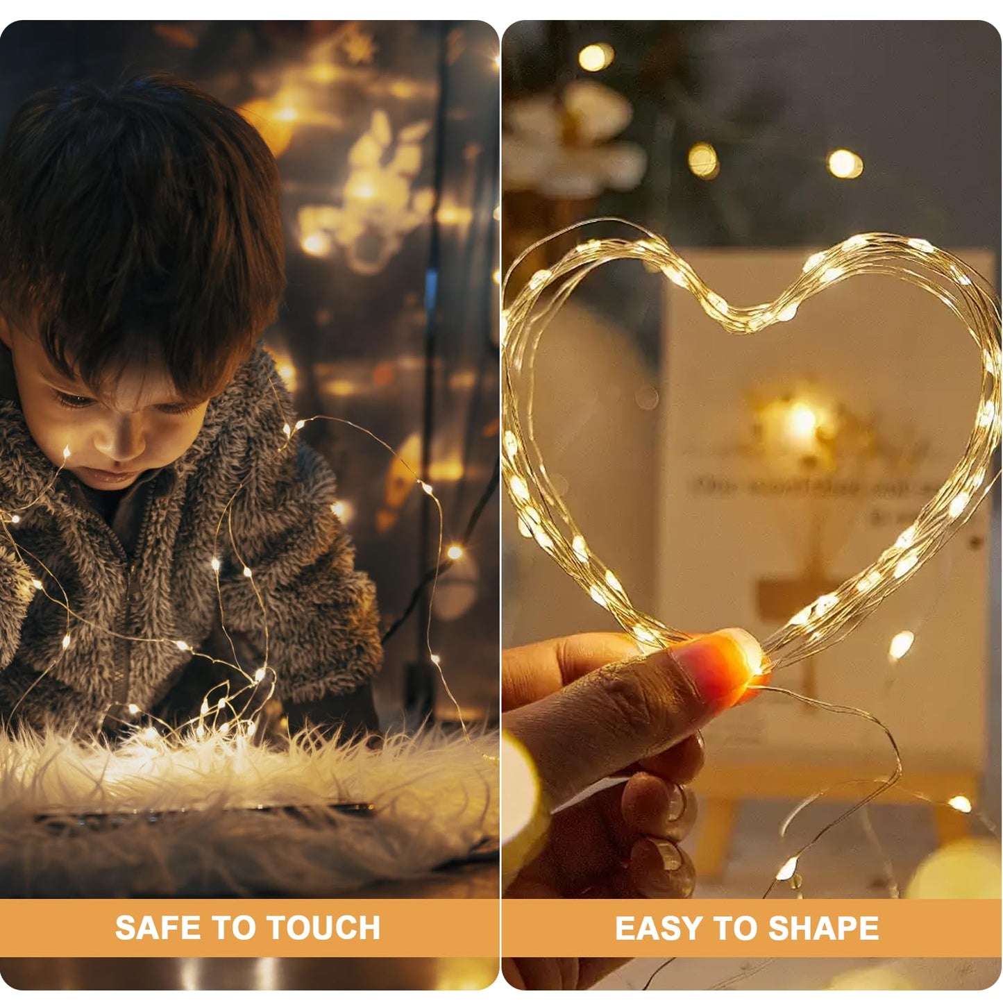 10 Pack Fairy Lights Battery Operated - 3 Speed Modes, 7Ft 20 LED String Twinkle Lights, Waterproof Copper Wire, Mini Firefly Light for Mason Jars Vases Christmas Decor, Warm White