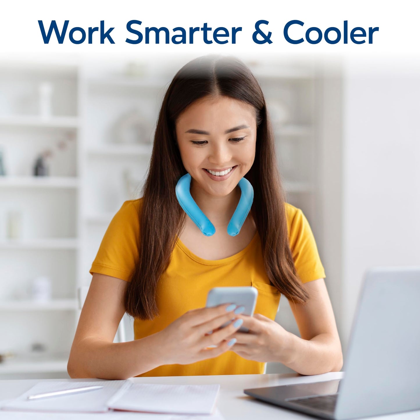 Arctic Air Neck Chill, Neck Cooling Tube, Hands Free Cooling, Quick Freeze Gel, Wearable Body Coolers for Hot Weather, Reusable, Adjustable Fit, 3 Pack