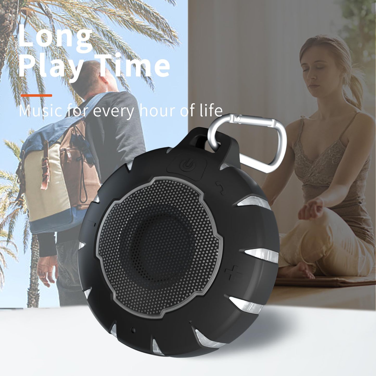 HEYSONG Waterproof Shower Bluetooth Speaker, Durable & Portable with Clear Sound, Ideal for Shower, Pool, Beach & Kayaking – Great Gift for All Ages