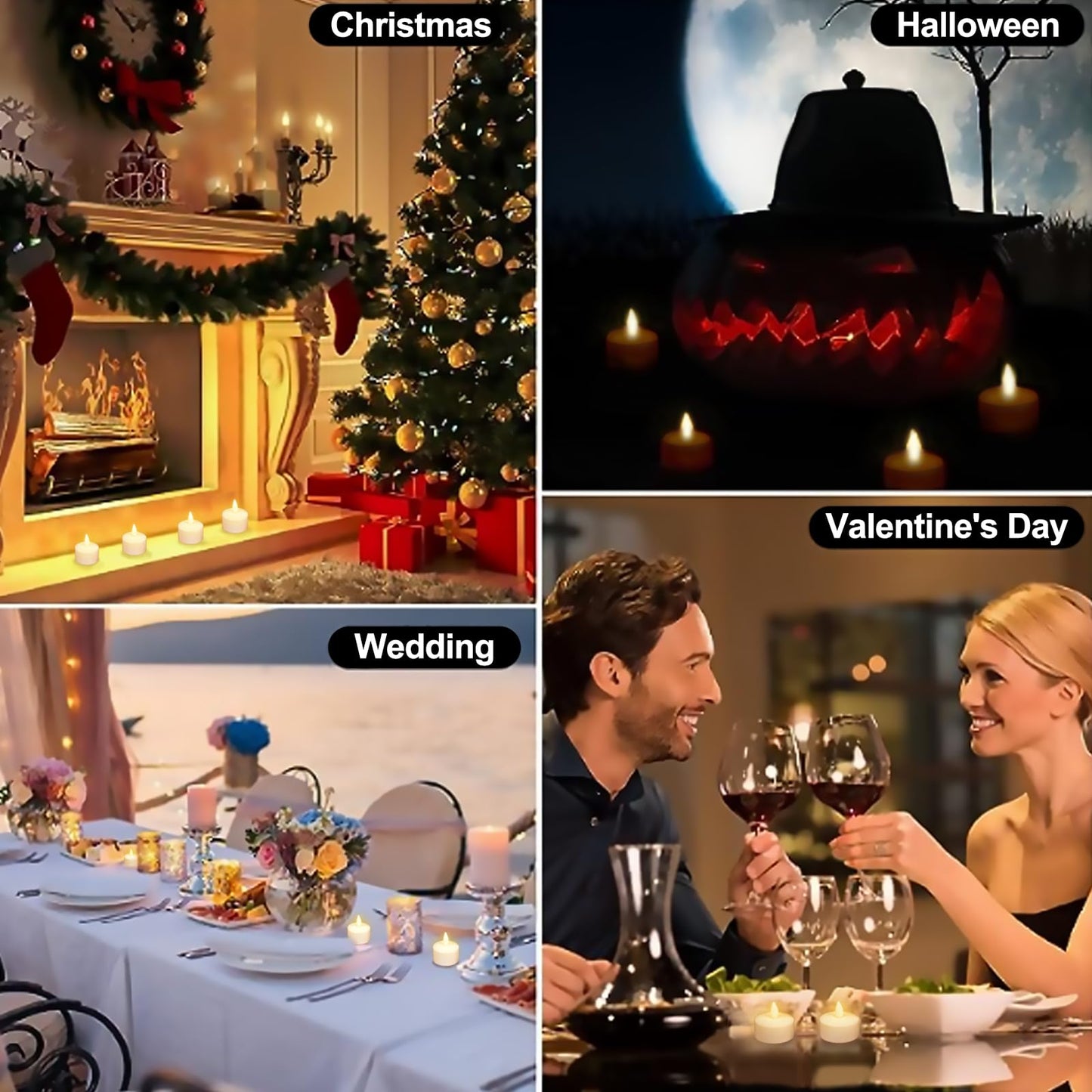 HL Rechargeable Tea Lights with Remote & Charging Base,12pcs 50+Hours Rechargeable Battery Operated Tea Lights Timer, LED Votive TeaLights Flameless Candles Yellow Light for Wedding Home Party Decor