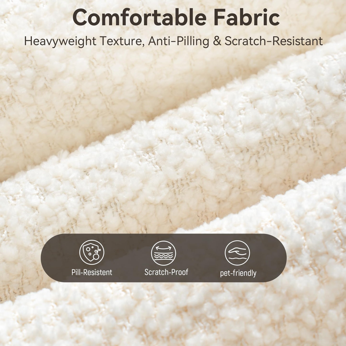 MONVANE Folding Sofa Bed - Ergonomic Foldable Sleeper Chair for Living Room/Dorm/Office, Teddy Velvet Futon Couch, Lounge Sofa, Convertible Floor Mattress, Lazy Sofas with Headrest Lumbar Pillow,Beige