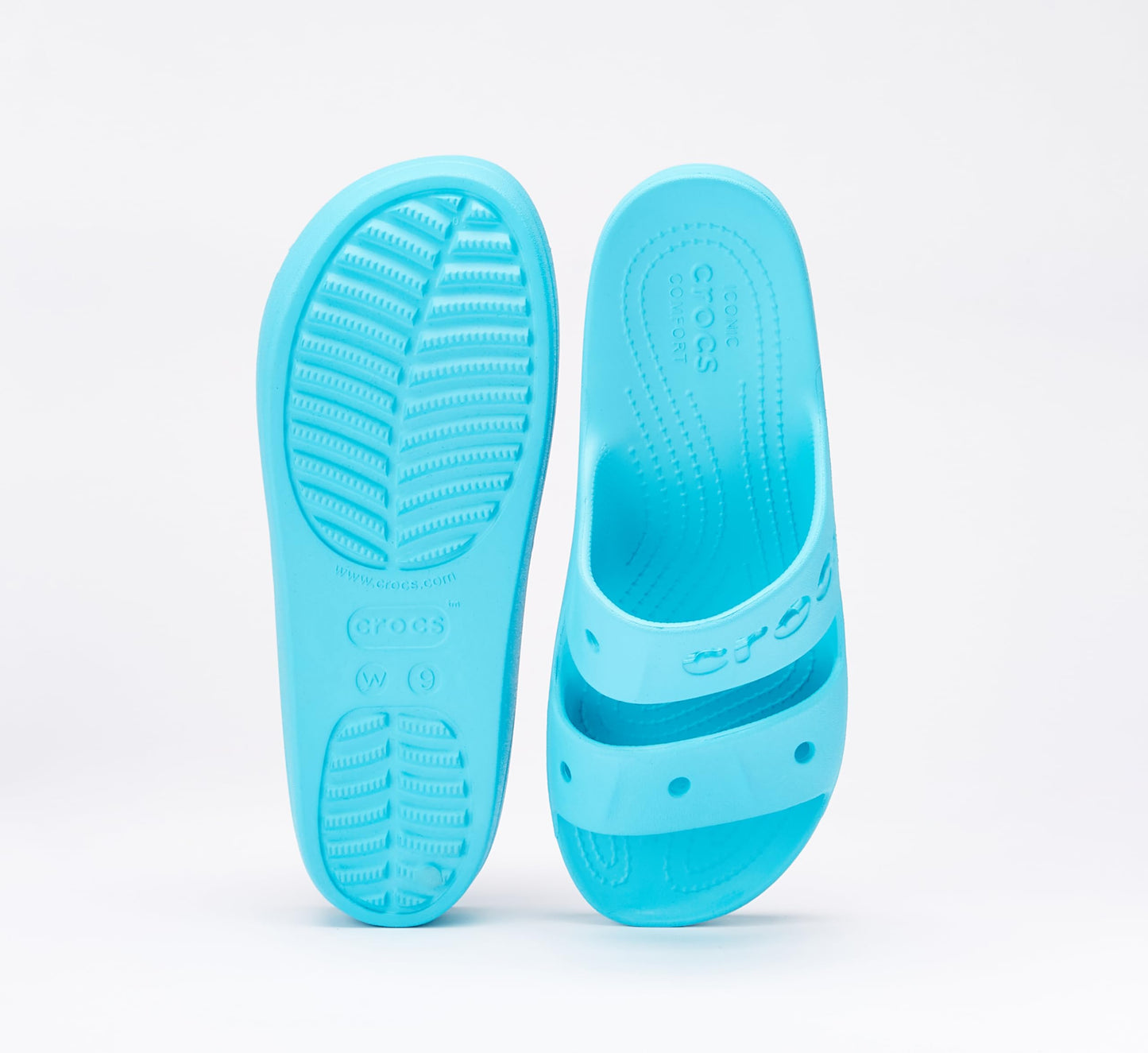 Crocs Women's Baya Platform Sandals | Slides Women, Digital Aqua, 7 Women