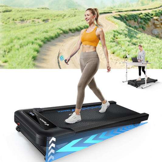MERACH Walking Pad Treadmill with 9% Auto Incline, 2.5HP Quiet Under Desk Treadmills for Home & Office, Portable Small Treadmill with Magnetic Remote Control, APP, 3 Preset Programs